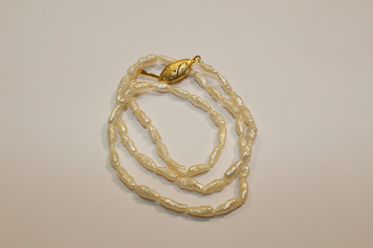 Vintage Rice Pearl Necklace