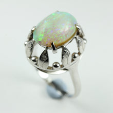 18ct White Gold White Opal Cocktail Ring