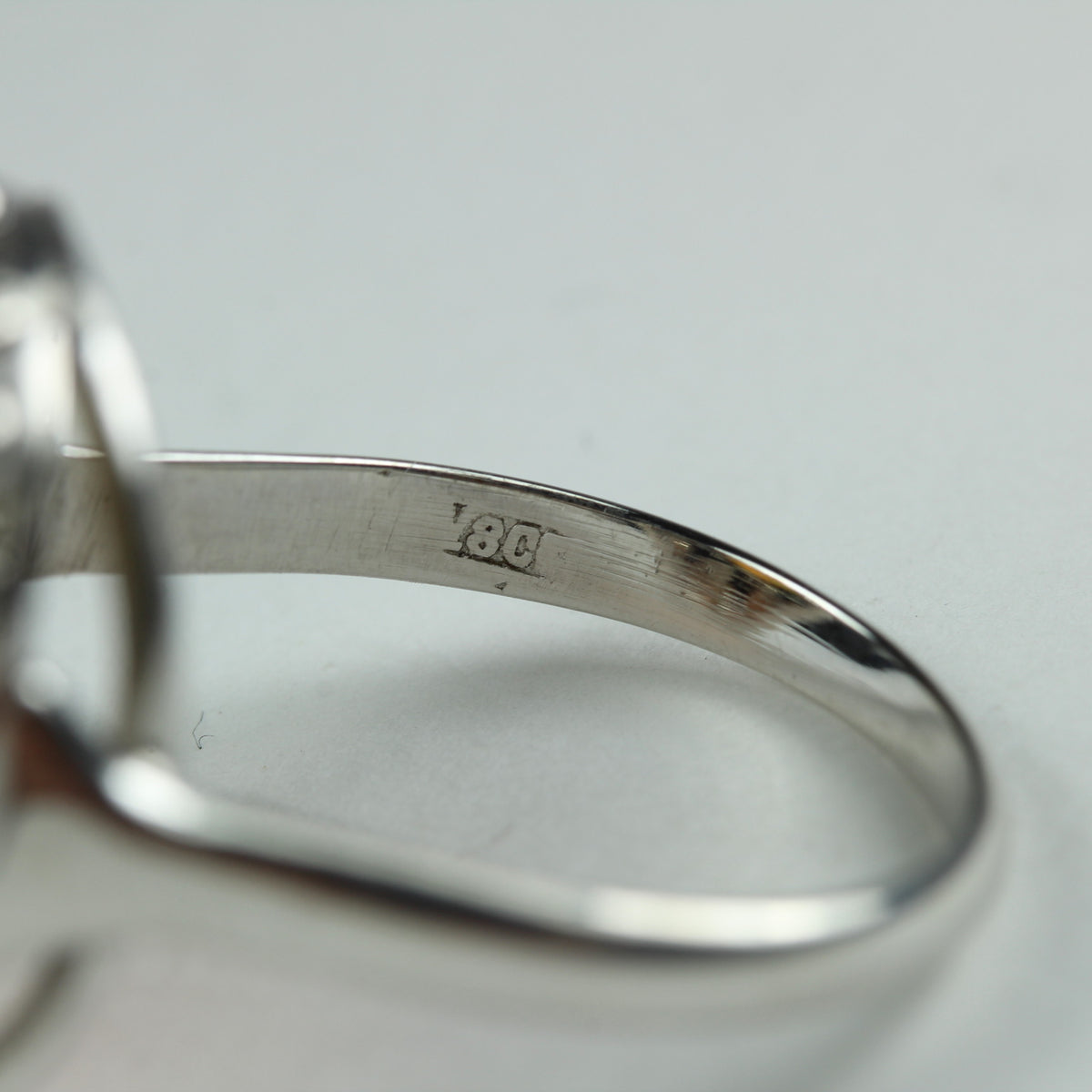 18ct White Gold White Opal Cocktail Ring