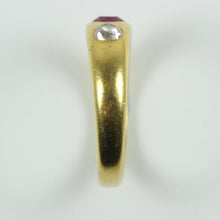 Antique 22ct Yellow Gold Ruby and Diamond Band