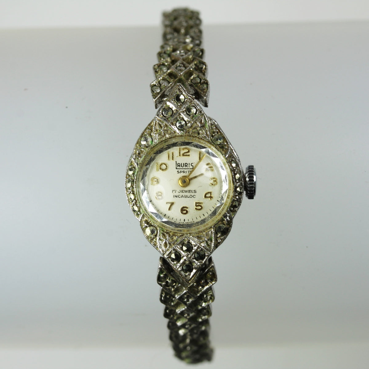 Lauris Ladies Marcasite Art Deco Wind Up Watch