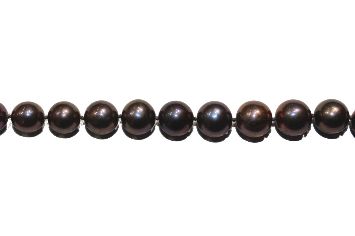 Cultured Black Tahitian 12mm Pearl Beaded Necklace