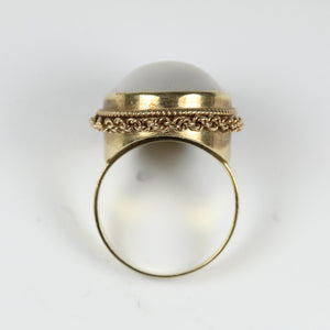 Elegant 9ct White Gold Large Mabe Pearl Ring