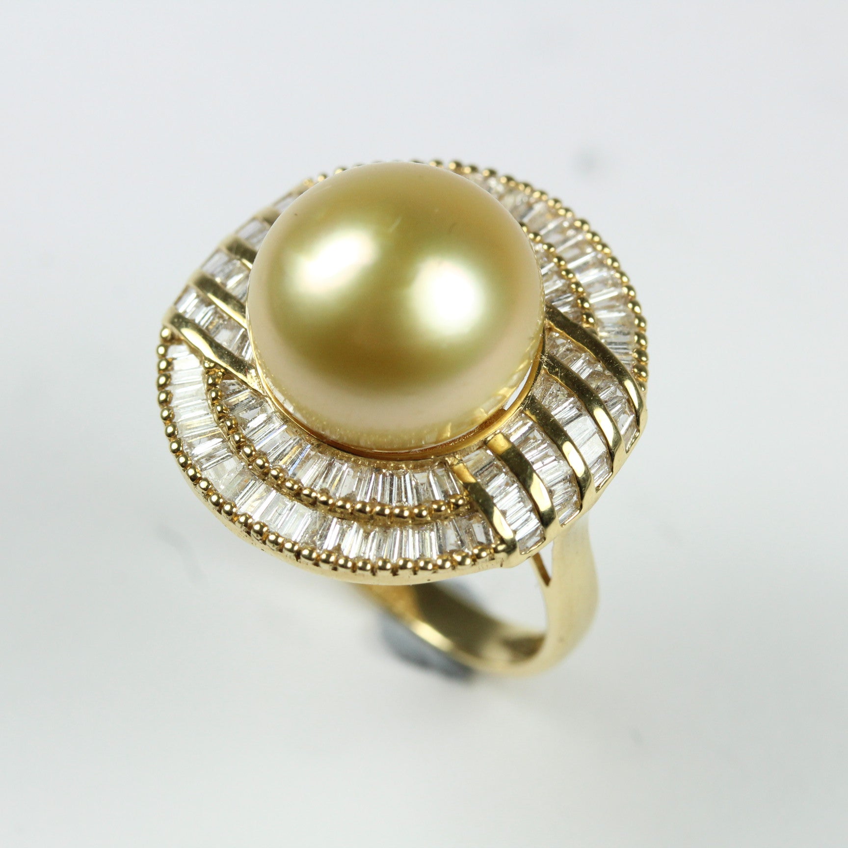 Channel set pearl ring hotsell