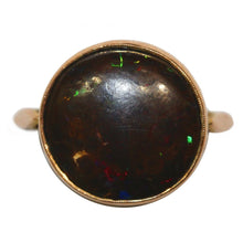 Vintage 9ct Rose Gold Boulder Black Opal Ring