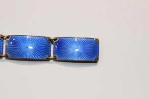 Finn Jensen Norwegian Silver and Blue Enamel Bracelet
