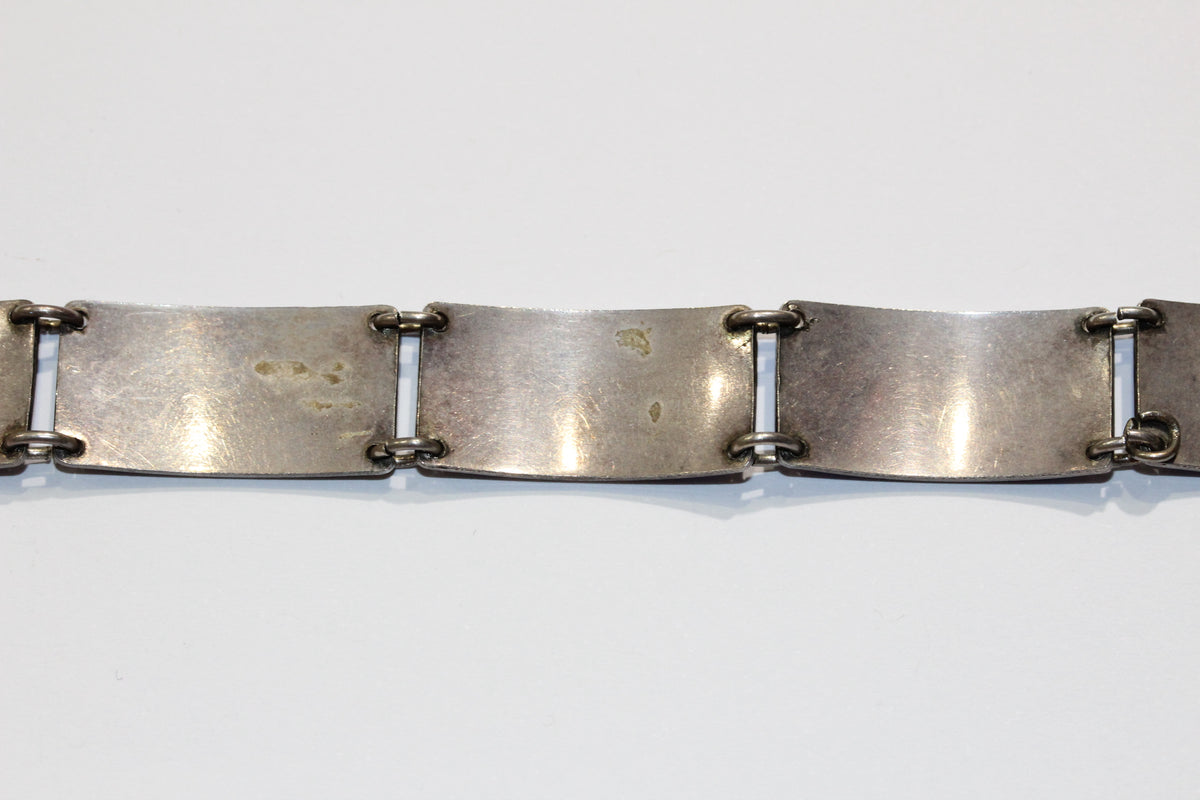 Finn Jensen Norwegian Silver and Blue Enamel Bracelet