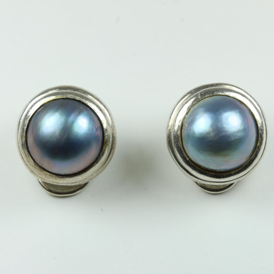 Sterling Silver Freshwater Pearl Clip On Earrings
