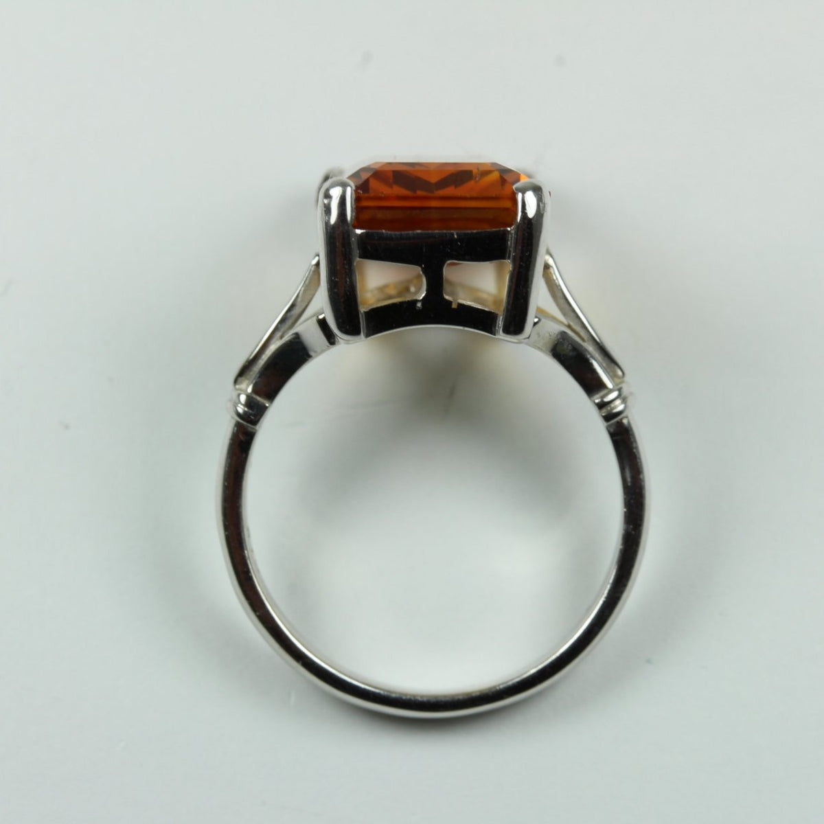 9ct White Gold Citrine Dress Ring
