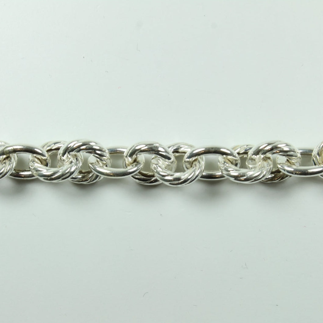 Sterling Silver Oval Linked Bracelet