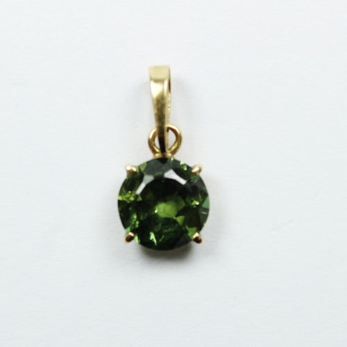 18ct Yellow Gold Green Sapphire Pendant