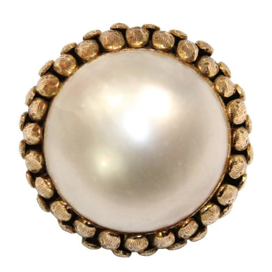 Vintage 14ct Mabe Pearl Ring