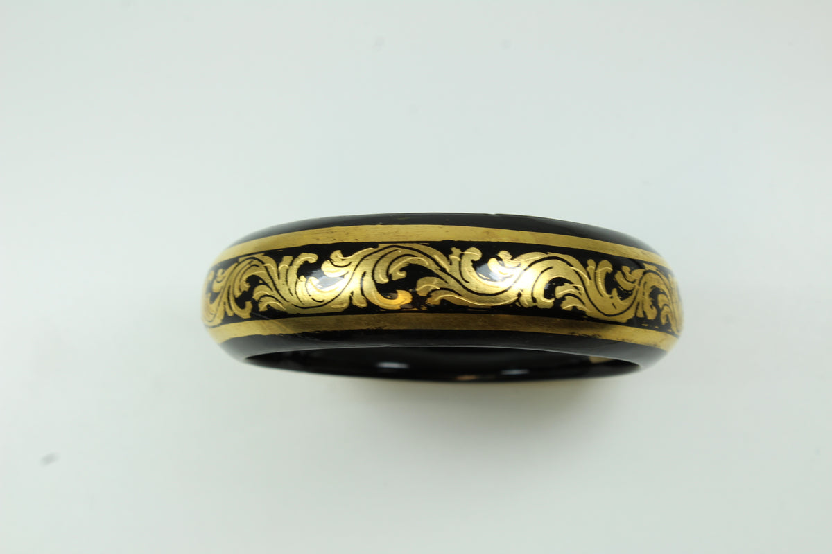 Hand Painted Lacquer Paper Mache Bangle