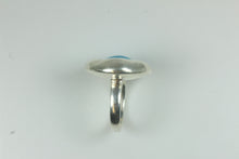 Natural Cut Turquoise and Sterling Silver Ring