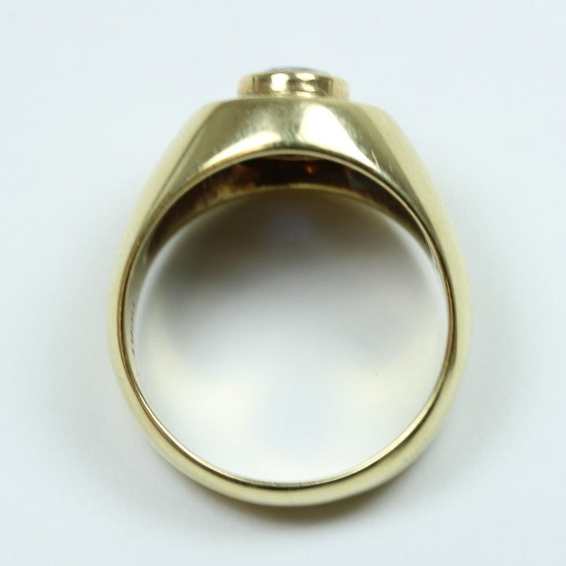 Retro 14ct Yellow Gold 1.24ct Sapphire and Diamond Ring