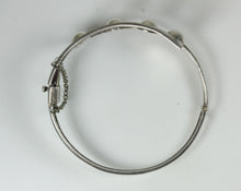 Unique Mexican Sterling Silver Hinged Bracelet
