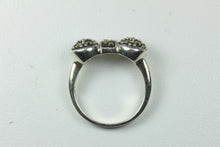Sterling Silver Bow Marcasite Ring