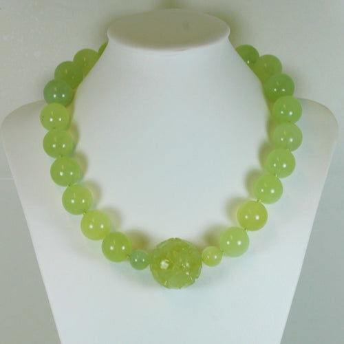 Mutton Fat Nephrite Jade Beaded Necklace