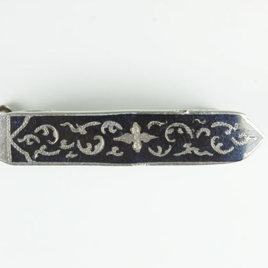 Enamel and Sterling Silver Tie Pin