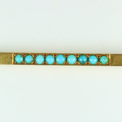 Turquoise 18ct Gold Tie Pin