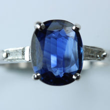 9ct White Gold 2.32ct Blue Kyanite and Diamond Ring