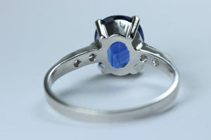 9ct White Gold 2.32ct Blue Kyanite and Diamond Ring