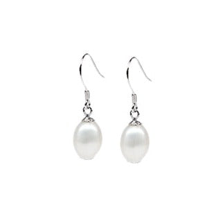 Sterling Silver Cultured Pearl Drop Earrings