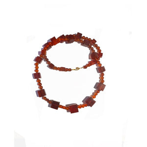 Natural Baltic Amber Square Cut Necklace