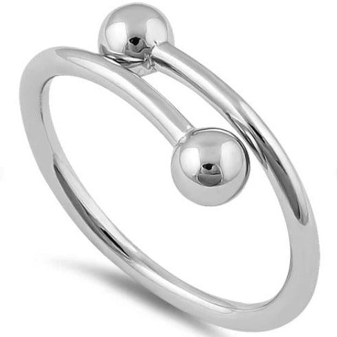 Sterling Silver Balbaring Rod Ring