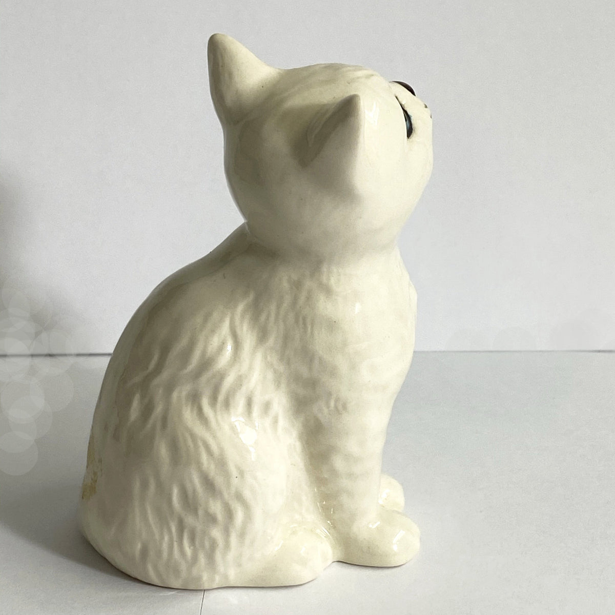 Vintage Beswick White Kitten Ceramic Figurine