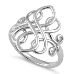 Sterling Silver Celtic Weave Cocktail Ring