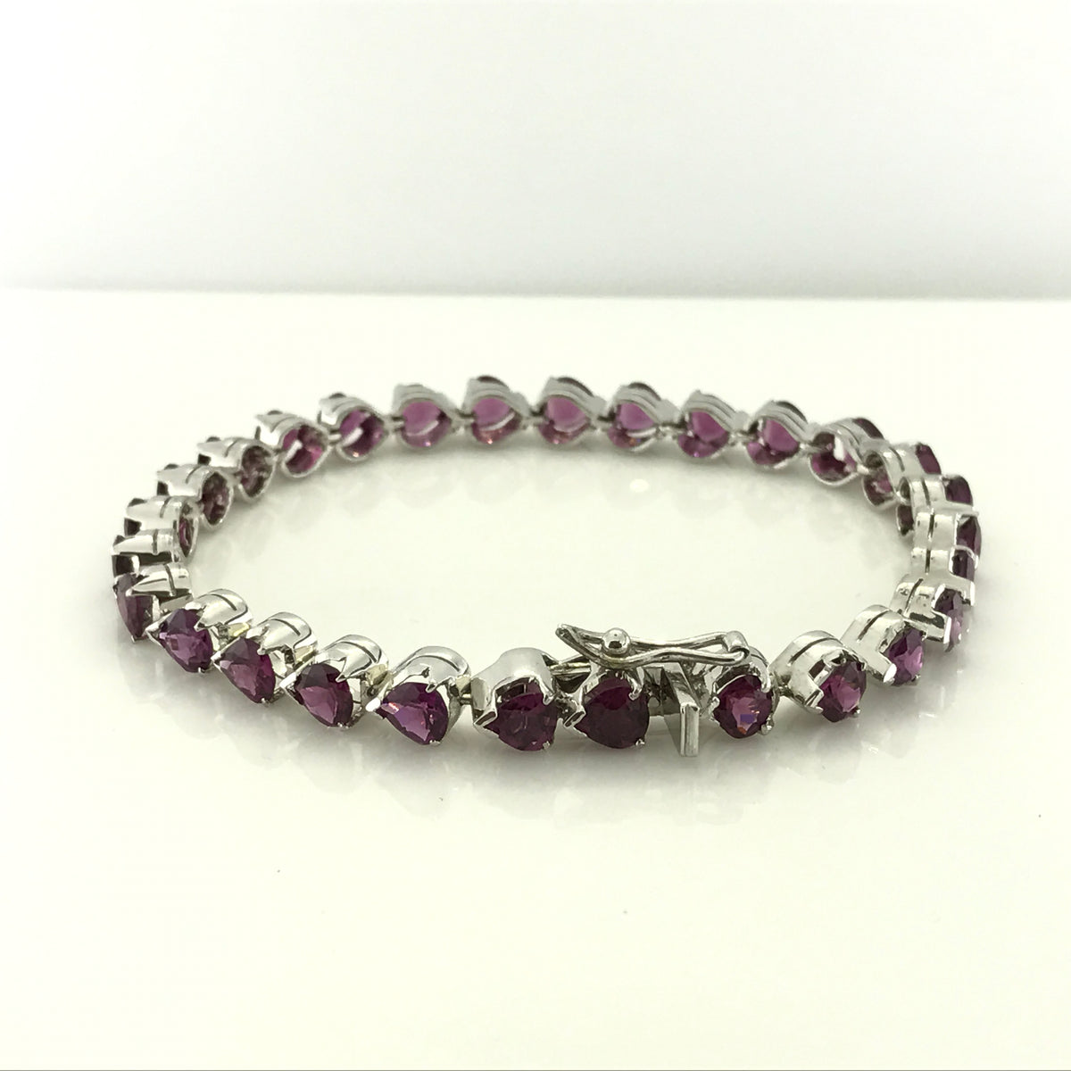 Sterling Silver Garnet Bracelet